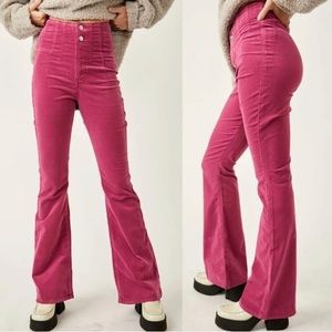 Free People Jayde Seamed Corduroy Flare Pants